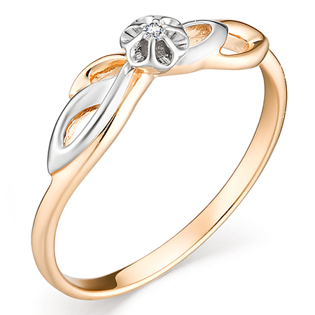 Кольцо, золото, бриллиант, 12858-100
